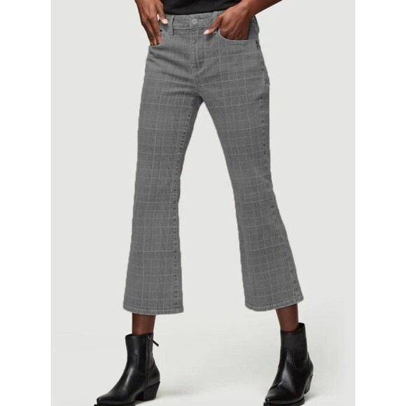 Frame Denim Denim - Frame Le Cropped Plaid Mini Bootcut Jeans
